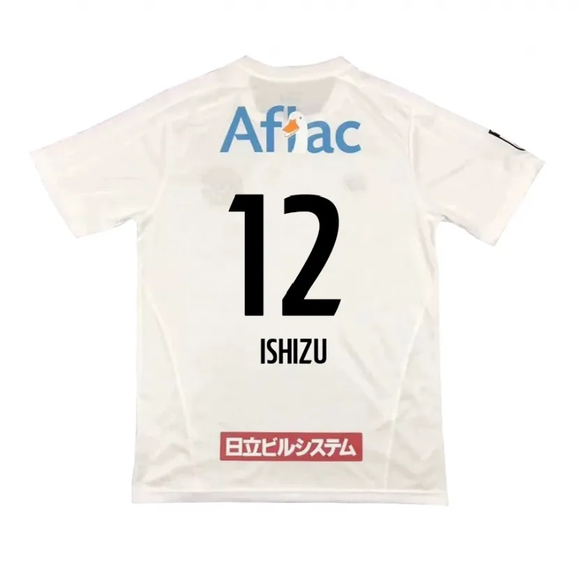 Danxen Niño Camiseta Kazuki Ishizu #12 Blanco Negro 2ª Equipación 2024/25 La Camisa