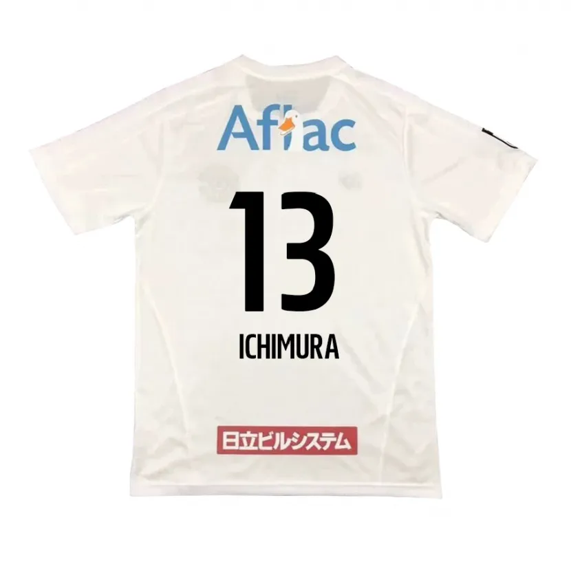 Danxen Niño Camiseta Ken Ichimura #13 Blanco Negro 2ª Equipación 2024/25 La Camisa