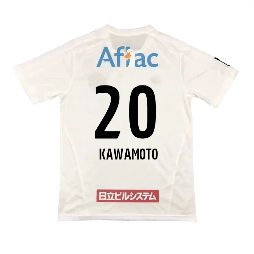 Danxen Niño Camiseta Daizen Kawamoto #20 Blanco Negro 2ª Equipación 2024/25 La Camisa