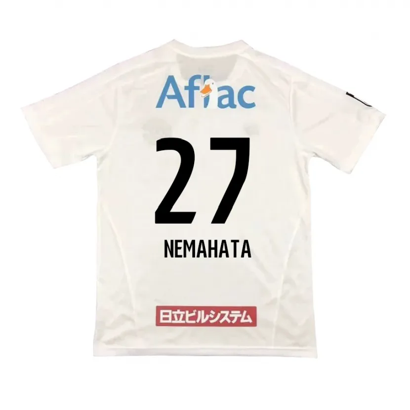 Danxen Niño Camiseta Hayato Nemahata #27 Blanco Negro 2ª Equipación 2024/25 La Camisa