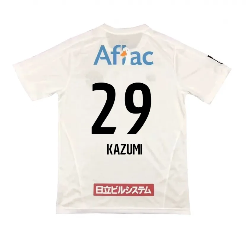 Danxen Niño Camiseta Takuto Kazumi #29 Blanco Negro 2ª Equipación 2024/25 La Camisa