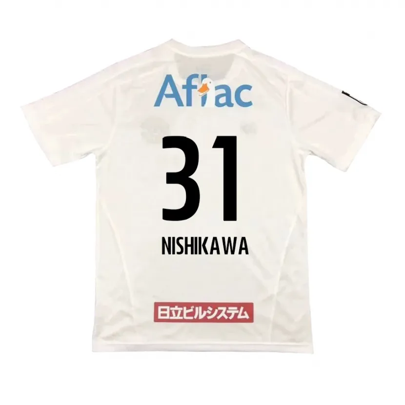 Danxen Niño Camiseta Genki Nishikawa #31 Blanco Negro 2ª Equipación 2024/25 La Camisa