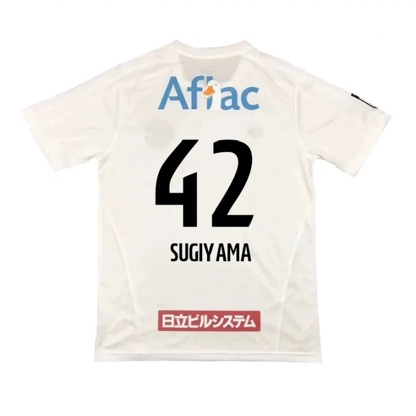 Danxen Niño Camiseta Shunnosuke Sugiyama #42 Blanco Negro 2ª Equipación 2024/25 La Camisa