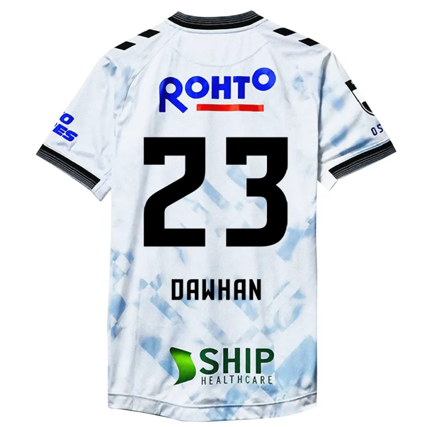 Danxen Niño Camiseta Dawhan #23 Blanco Negro 2ª Equipación 2024/25 La Camisa