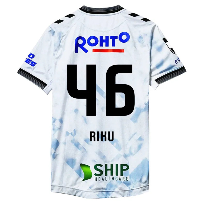 Danxen Niño Camiseta Riku Matsuda #46 Blanco Negro 2ª Equipación 2024/25 La Camisa