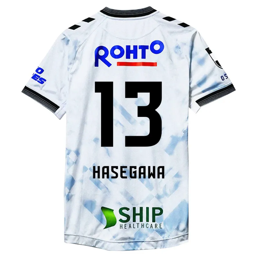 Danxen Niño Camiseta Kosei Hasegawa #13 Blanco Negro 2ª Equipación 2024/25 La Camisa