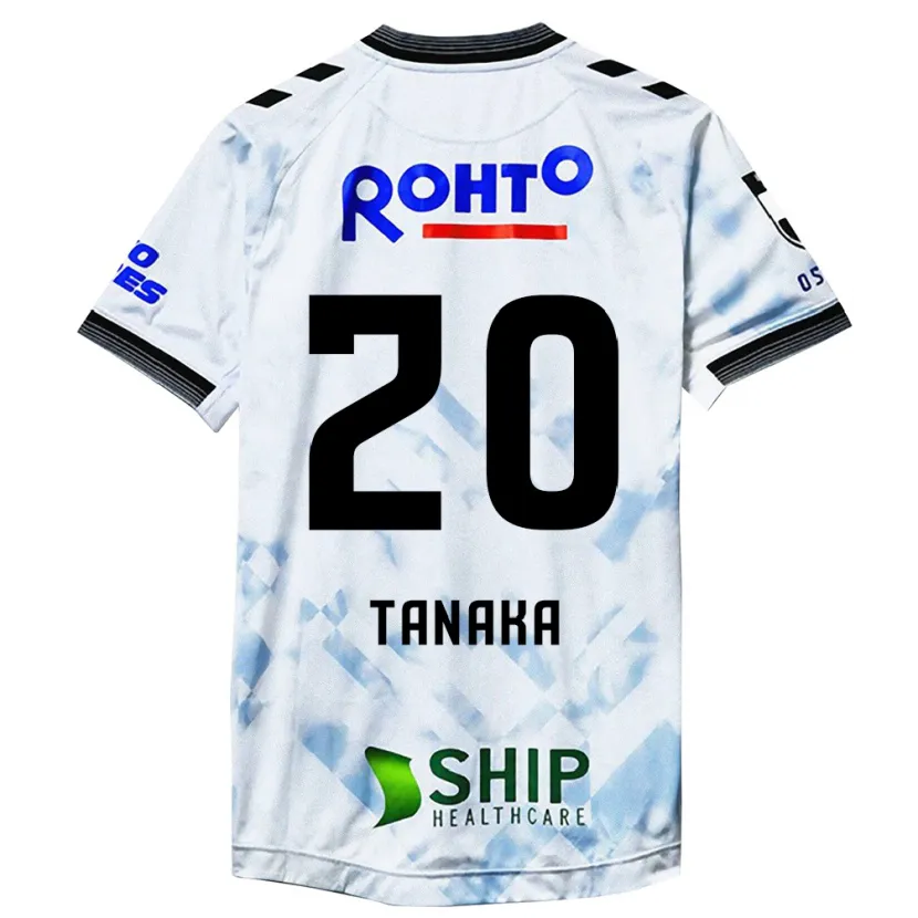 Danxen Niño Camiseta Hyoga Tanaka #20 Blanco Negro 2ª Equipación 2024/25 La Camisa