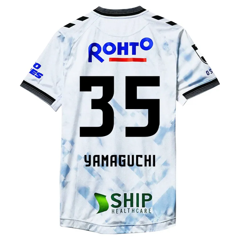 Danxen Niño Camiseta Haruta Yamaguchi #35 Blanco Negro 2ª Equipación 2024/25 La Camisa