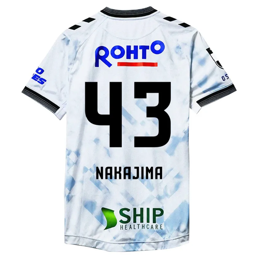 Danxen Niño Camiseta Yugo Nakajima #43 Blanco Negro 2ª Equipación 2024/25 La Camisa