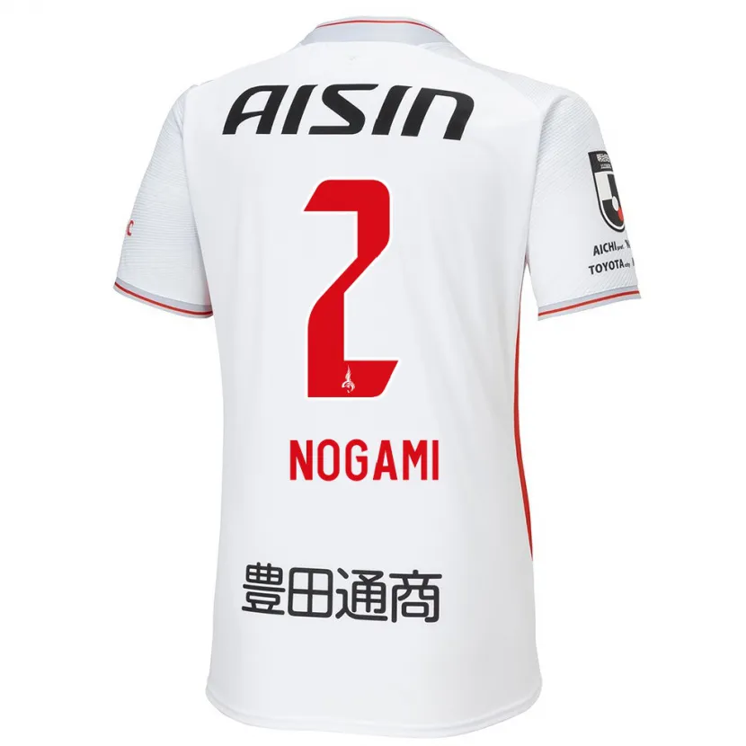 Danxen Niño Camiseta Yuki Nogami #2 Blanco Amarillo Rojo 2ª Equipación 2024/25 La Camisa