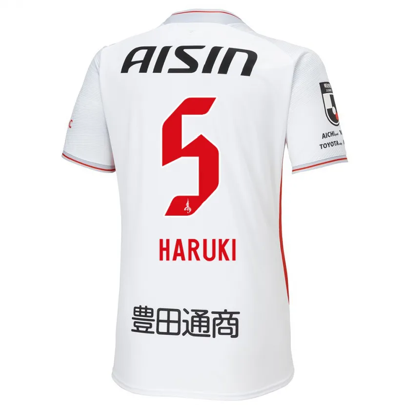 Danxen Niño Camiseta Haruki Yoshida #5 Blanco Amarillo Rojo 2ª Equipación 2024/25 La Camisa