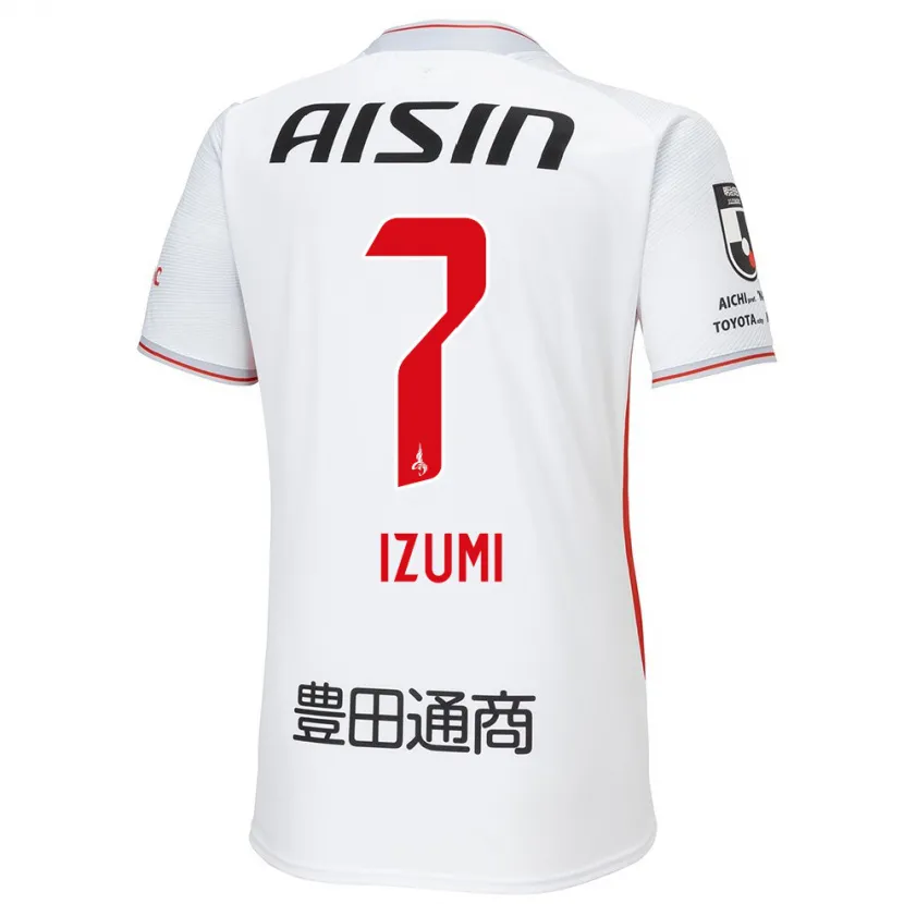 Danxen Niño Camiseta Ryuji Izumi #7 Blanco Amarillo Rojo 2ª Equipación 2024/25 La Camisa