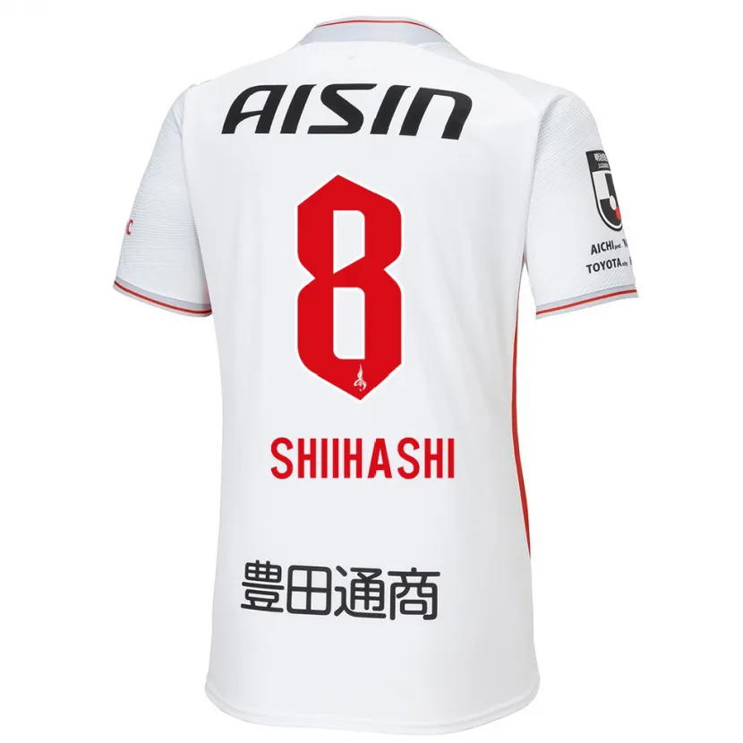 Danxen Niño Camiseta Keiya Shiihashi #8 Blanco Amarillo Rojo 2ª Equipación 2024/25 La Camisa