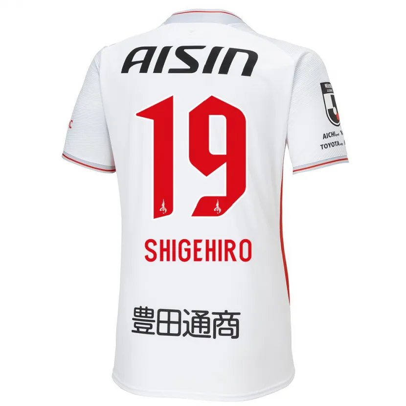 Danxen Niño Camiseta Takuya Shigehiro #19 Blanco Amarillo Rojo 2ª Equipación 2024/25 La Camisa