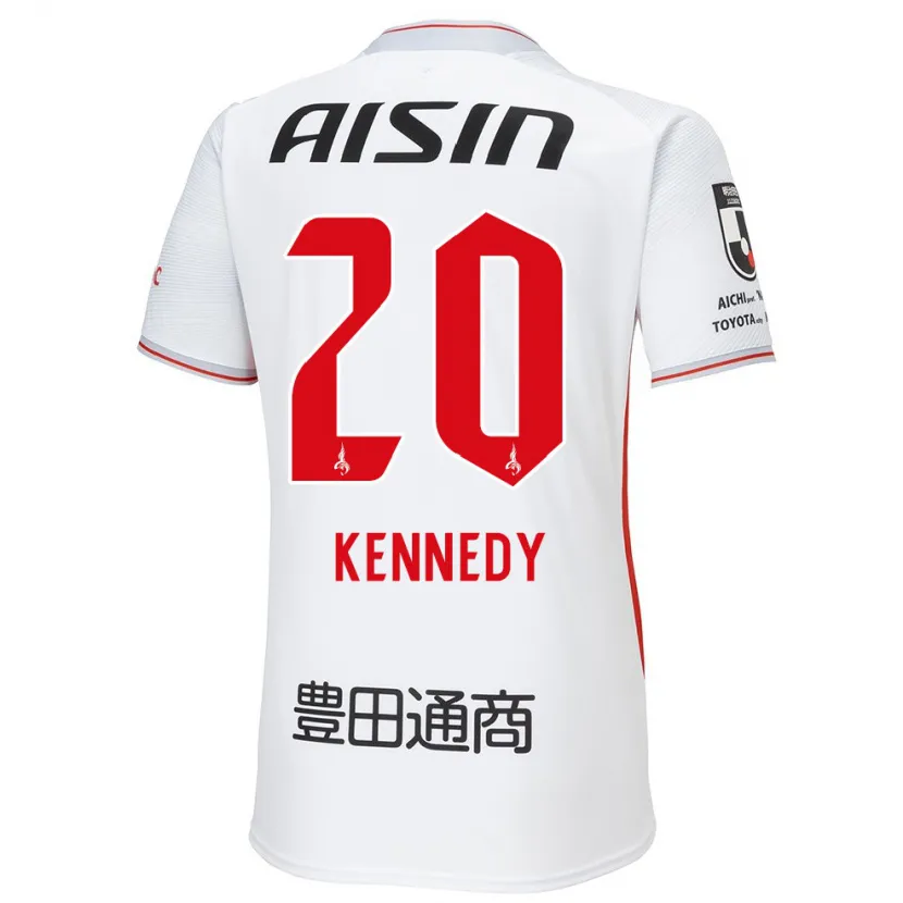 Danxen Niño Camiseta Kennedy Egbus Mikuni #20 Blanco Amarillo Rojo 2ª Equipación 2024/25 La Camisa