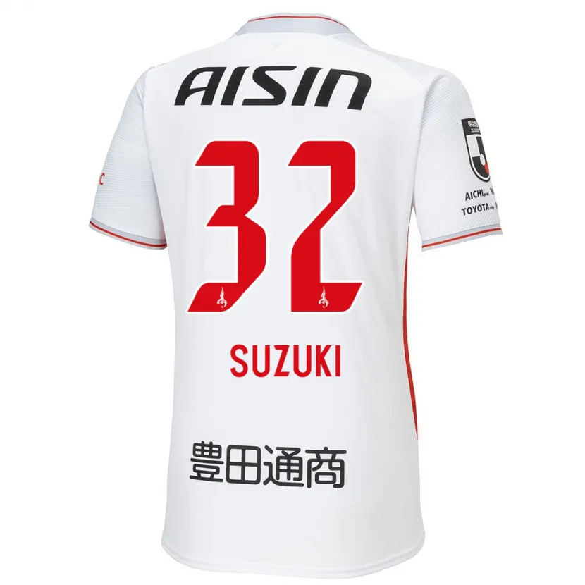 Danxen Niño Camiseta Haruto Suzuki #32 Blanco Amarillo Rojo 2ª Equipación 2024/25 La Camisa