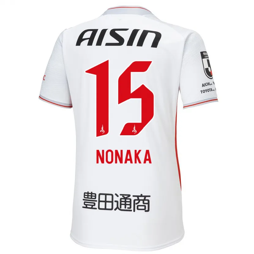 Danxen Niño Camiseta Yugo Nonaka #15 Blanco Amarillo Rojo 2ª Equipación 2024/25 La Camisa