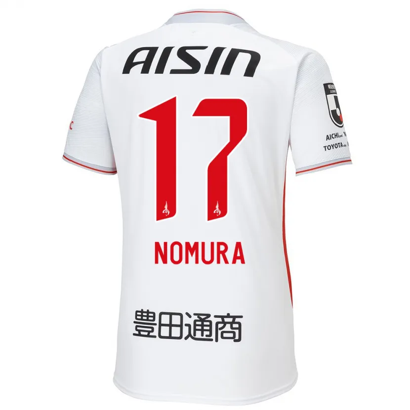 Danxen Niño Camiseta Yuto Nomura #17 Blanco Amarillo Rojo 2ª Equipación 2024/25 La Camisa