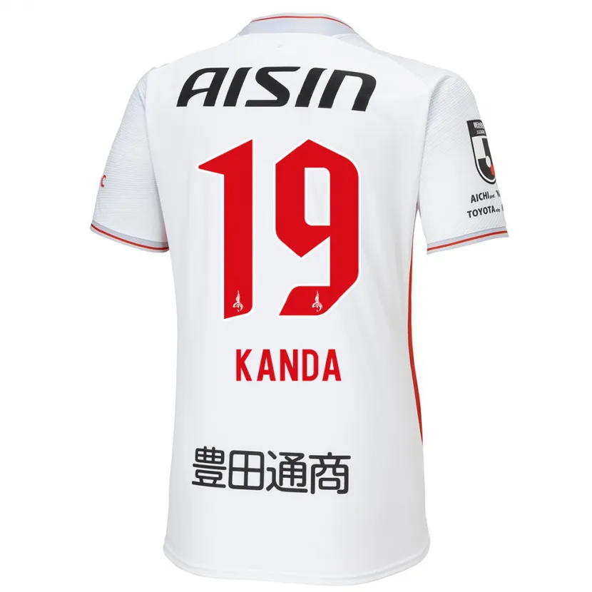 Danxen Niño Camiseta Ryu Kanda #19 Blanco Amarillo Rojo 2ª Equipación 2024/25 La Camisa