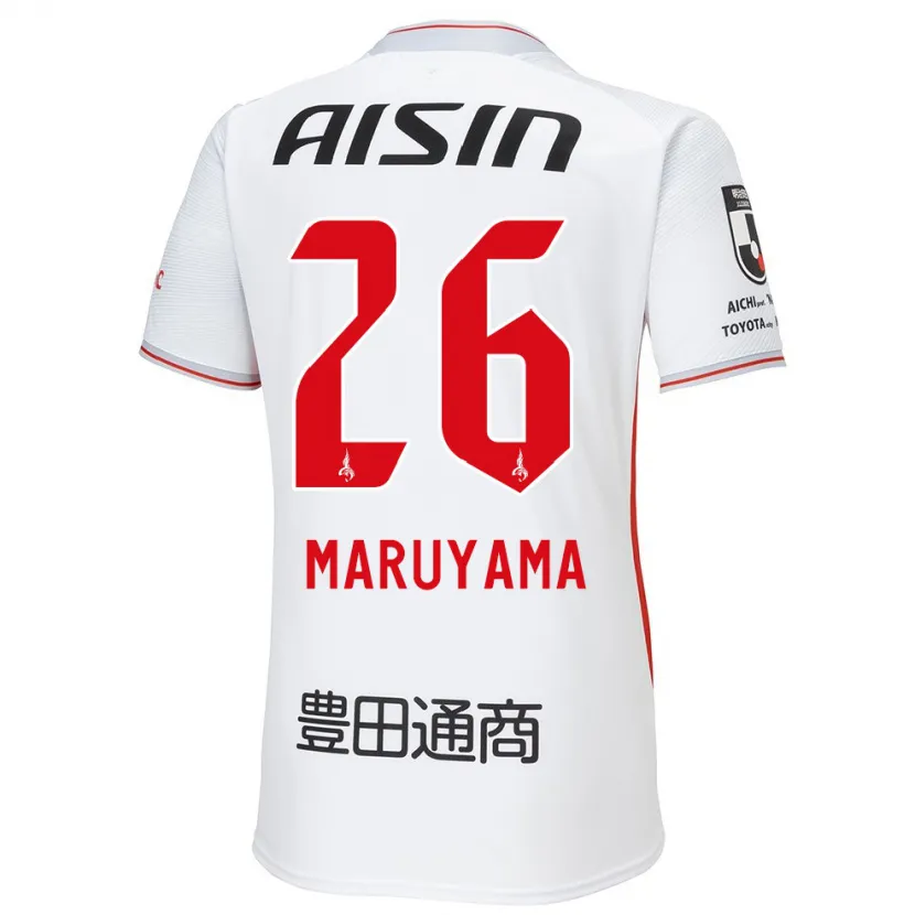 Danxen Niño Camiseta Serato Maruyama #26 Blanco Amarillo Rojo 2ª Equipación 2024/25 La Camisa