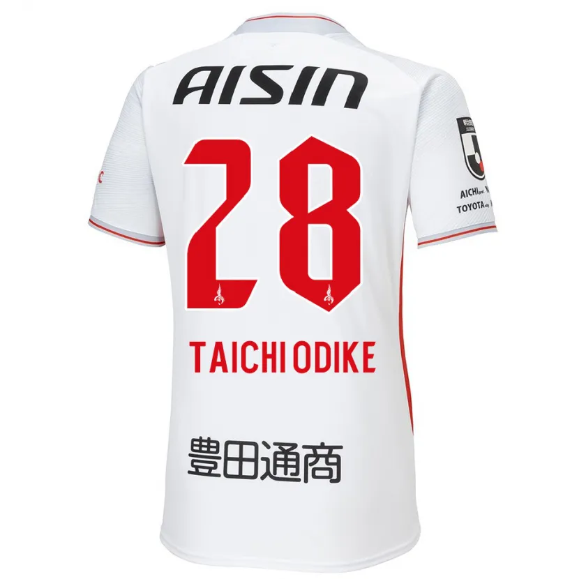 Danxen Niño Camiseta Chisom Taichi Odike #28 Blanco Amarillo Rojo 2ª Equipación 2024/25 La Camisa