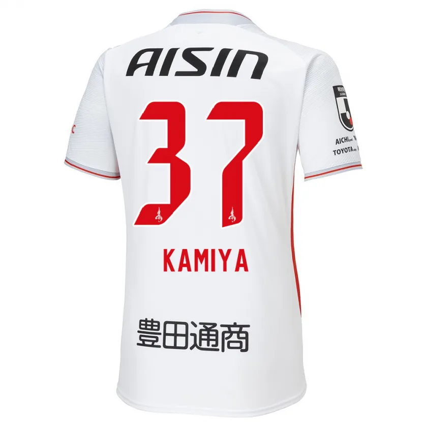 Danxen Niño Camiseta Kiichi Kamiya #37 Blanco Amarillo Rojo 2ª Equipación 2024/25 La Camisa