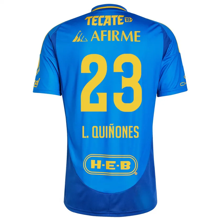 Danxen Niño Camiseta Luis Quiñones #23 Azul Amarillo 2ª Equipación 2024/25 La Camisa