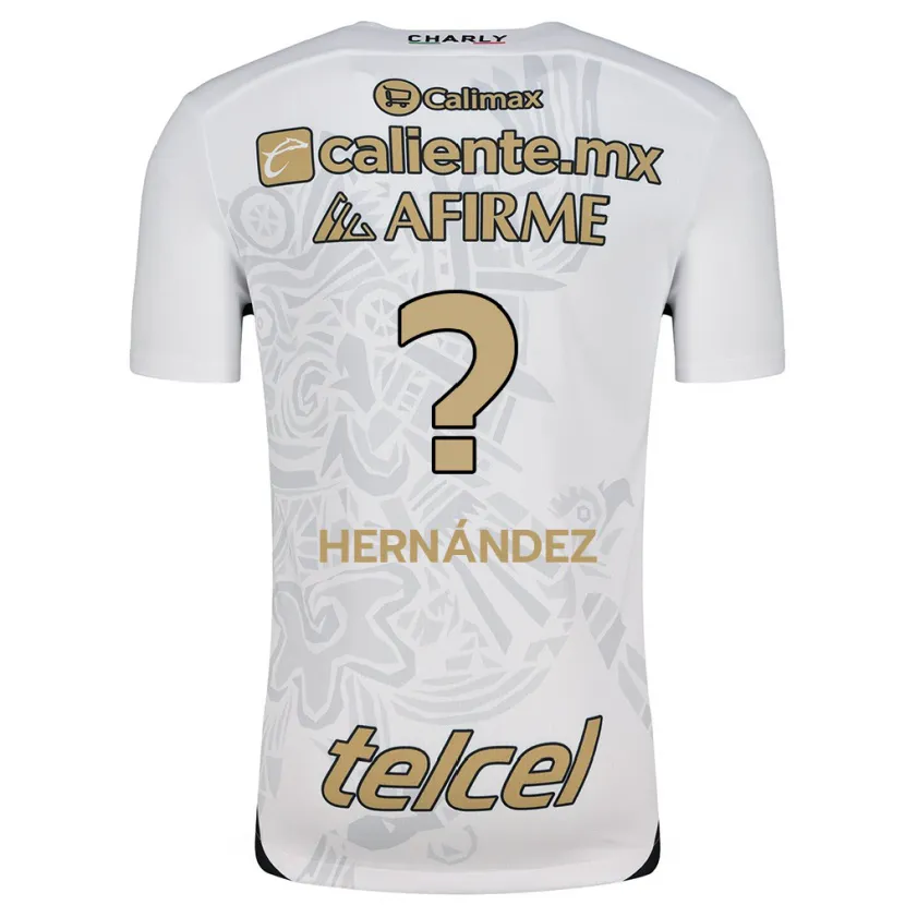 Danxen Niño Camiseta Betsiel Hernández #0 Blanco Negro 2ª Equipación 2024/25 La Camisa