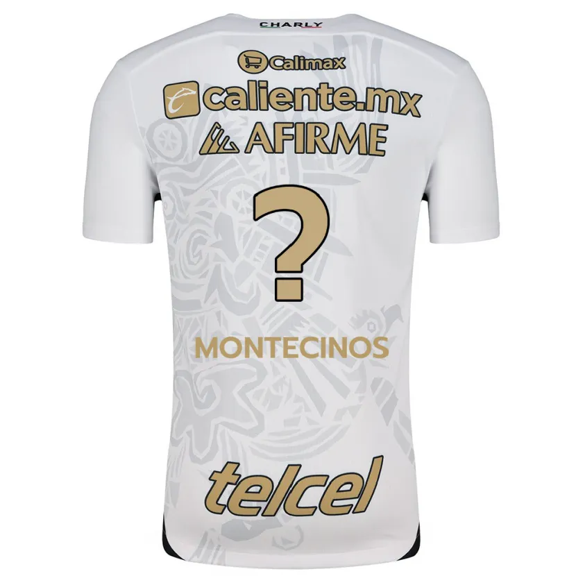 Danxen Niño Camiseta Joaquín Montecinos #0 Blanco Negro 2ª Equipación 2024/25 La Camisa