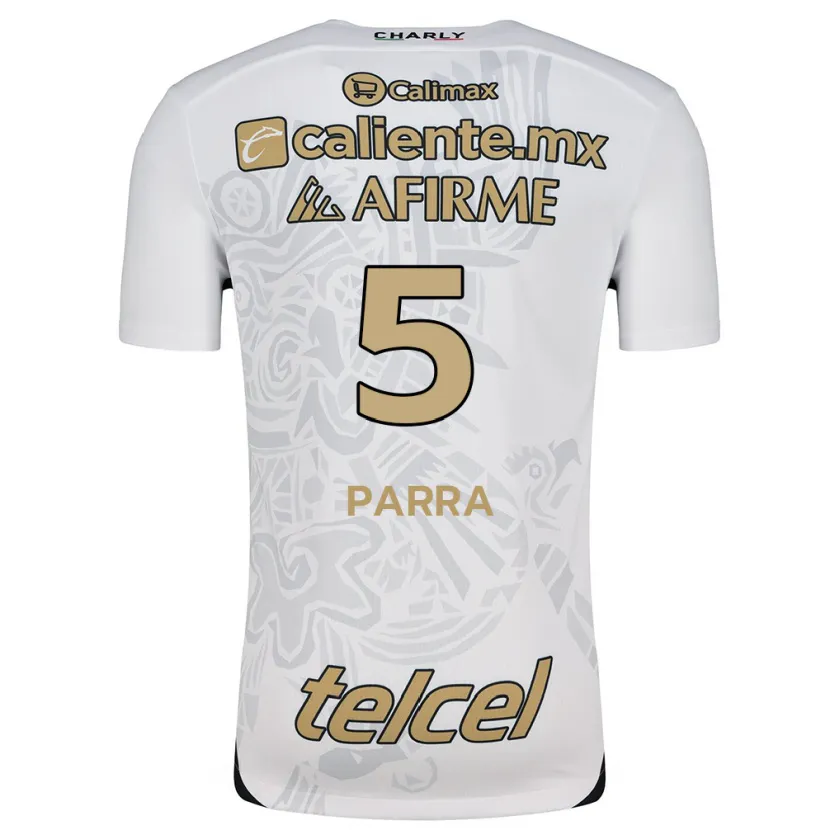 Danxen Niño Camiseta Rodrigo Parra #5 Blanco Negro 2ª Equipación 2024/25 La Camisa