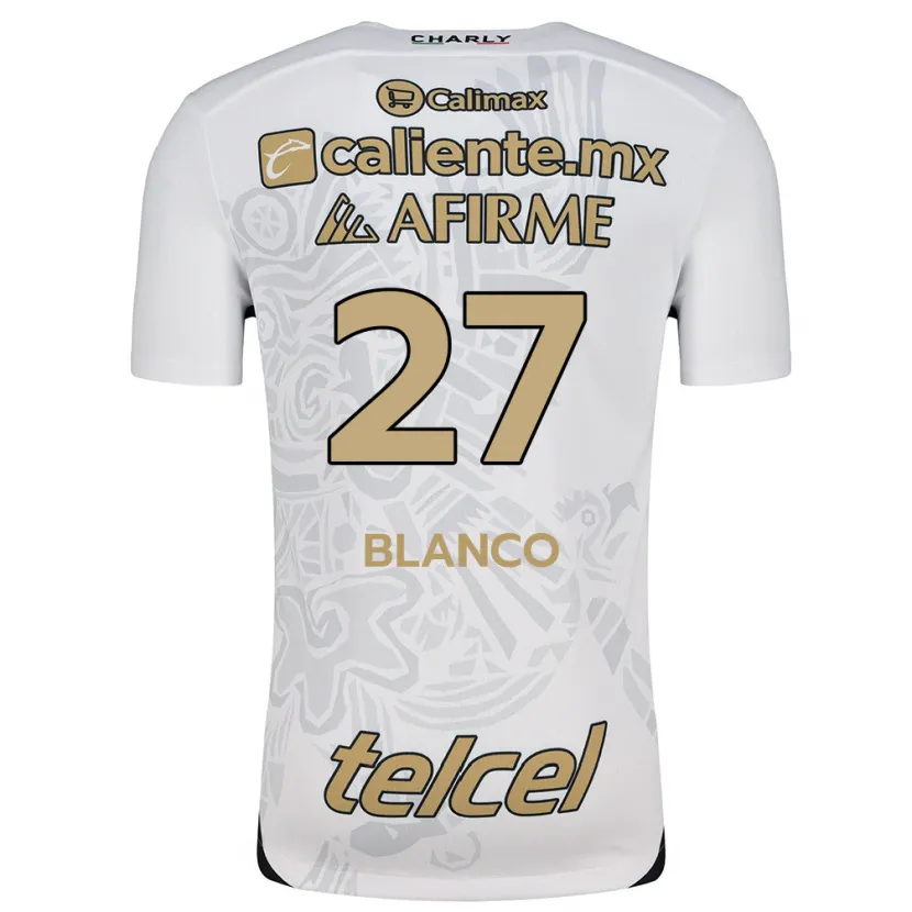 Danxen Niño Camiseta Domingo Blanco #27 Blanco Negro 2ª Equipación 2024/25 La Camisa