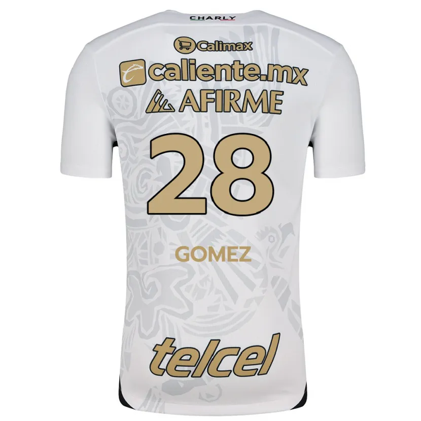 Danxen Niño Camiseta Alejandro Gómez #28 Blanco Negro 2ª Equipación 2024/25 La Camisa