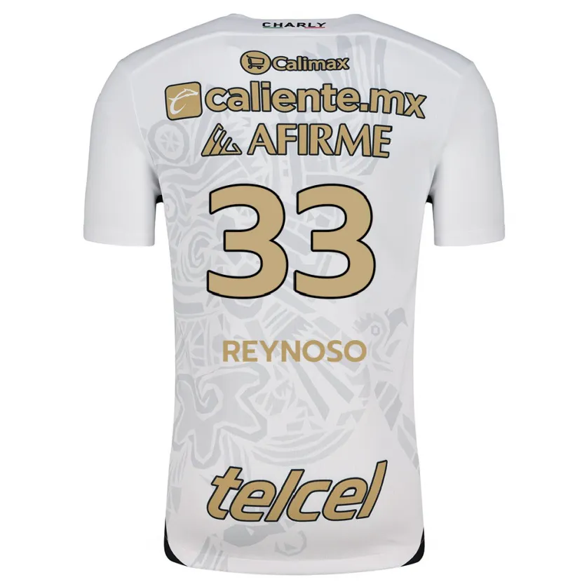 Danxen Niño Camiseta Emanuel Reynoso #33 Blanco Negro 2ª Equipación 2024/25 La Camisa