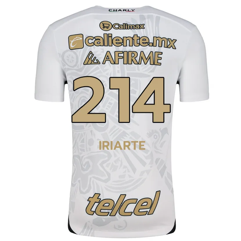 Danxen Niño Camiseta Oliver Iriarte #214 Blanco Negro 2ª Equipación 2024/25 La Camisa