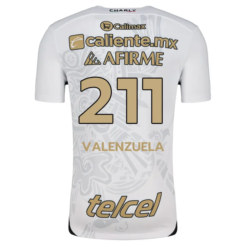 Danxen Niño Camiseta Aldieri Valenzuela #211 Blanco Negro 2ª Equipación 2024/25 La Camisa