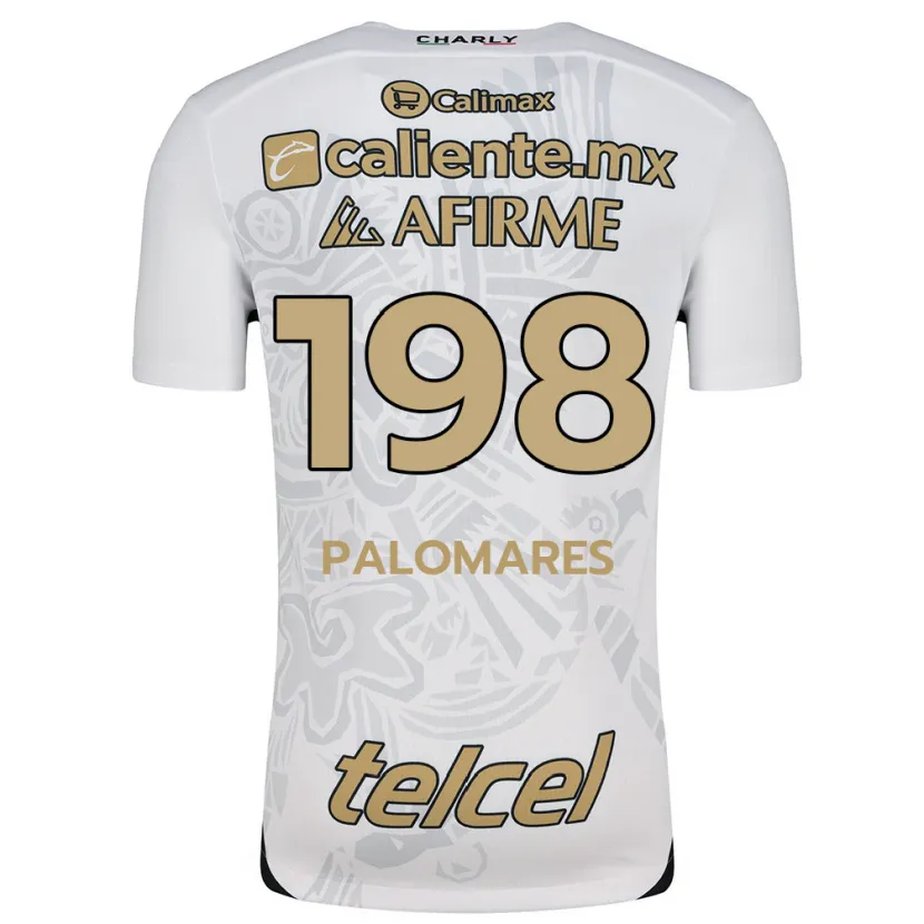 Danxen Niño Camiseta Ramón Palomares #198 Blanco Negro 2ª Equipación 2024/25 La Camisa