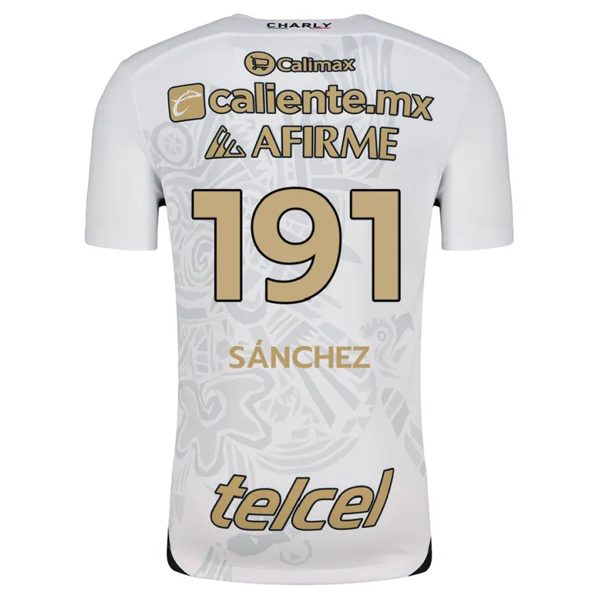 Danxen Niño Camiseta Diego Sánchez #191 Blanco Negro 2ª Equipación 2024/25 La Camisa