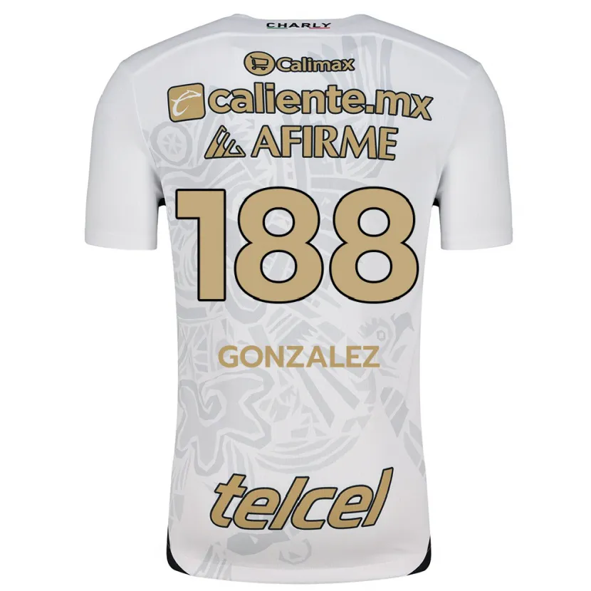 Danxen Niño Camiseta Jorge González #188 Blanco Negro 2ª Equipación 2024/25 La Camisa