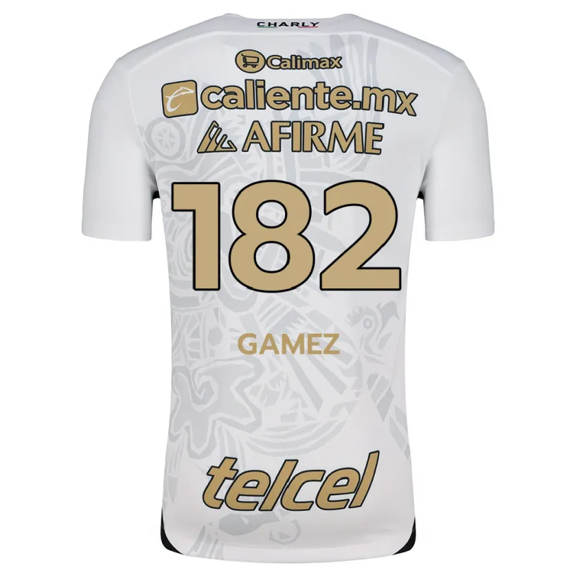 Danxen Niño Camiseta Mark Gamez #182 Blanco Negro 2ª Equipación 2024/25 La Camisa