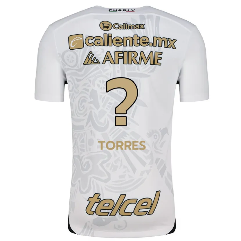 Danxen Niño Camiseta Christopher Torres #0 Blanco Negro 2ª Equipación 2024/25 La Camisa