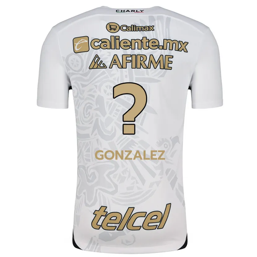 Danxen Niño Camiseta Óscar González #0 Blanco Negro 2ª Equipación 2024/25 La Camisa