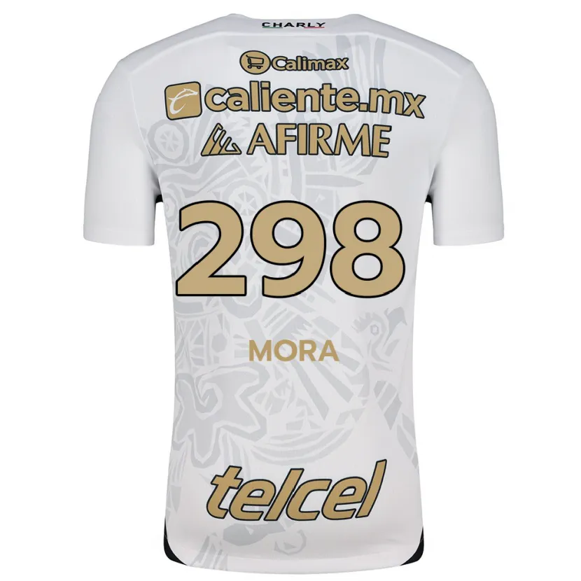 Danxen Niño Camiseta Gilberto Mora #298 Blanco Negro 2ª Equipación 2024/25 La Camisa