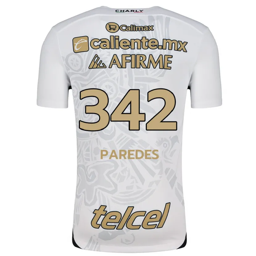 Danxen Niño Camiseta Santiago Paredes #342 Blanco Negro 2ª Equipación 2024/25 La Camisa