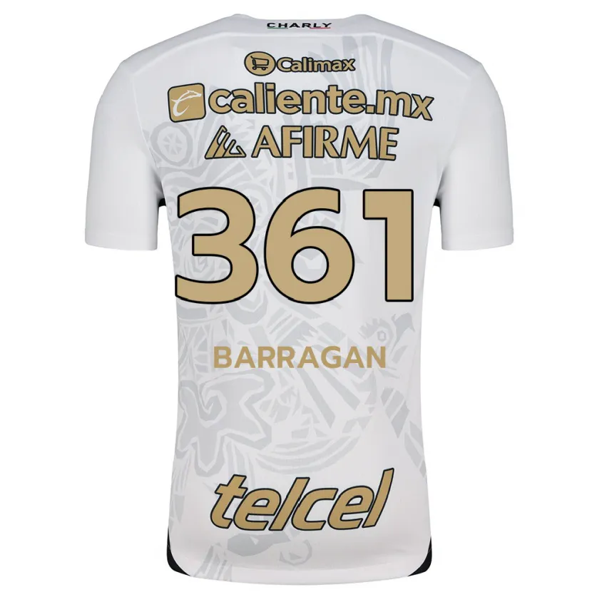 Danxen Niño Camiseta Jesús Barragán #361 Blanco Negro 2ª Equipación 2024/25 La Camisa