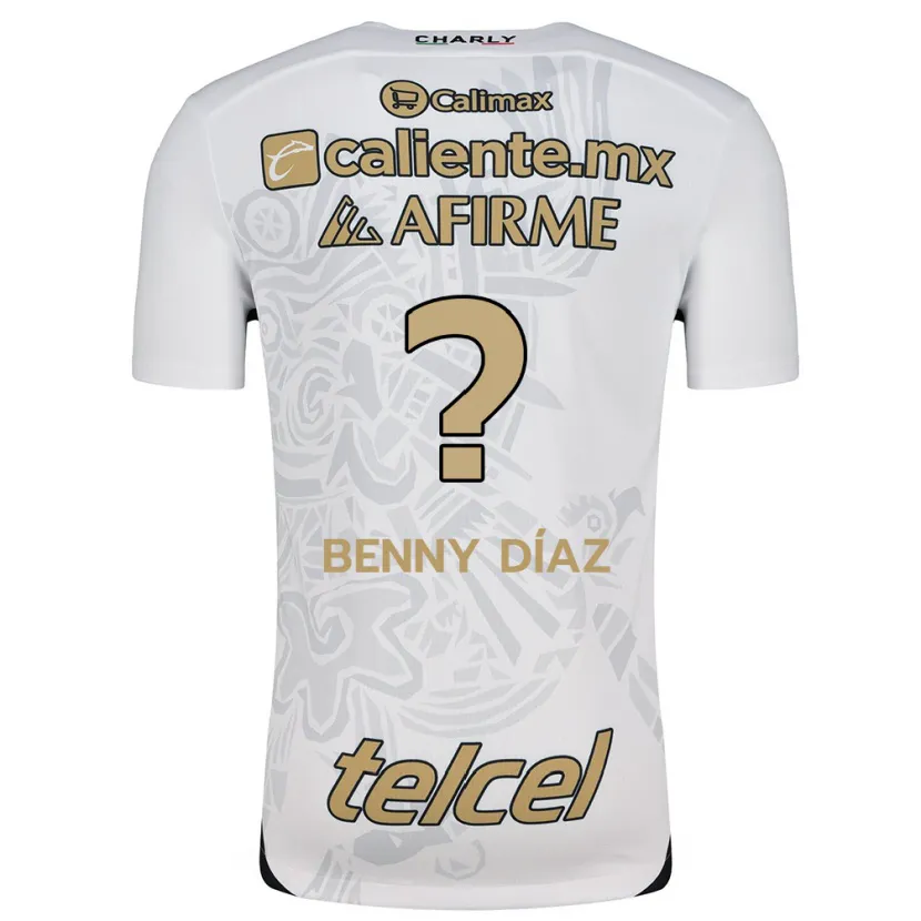 Danxen Niño Camiseta Benny Díaz #0 Blanco Negro 2ª Equipación 2024/25 La Camisa