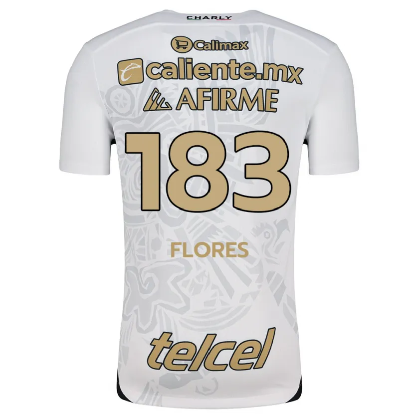 Danxen Niño Camiseta Abraham Flores #183 Blanco Negro 2ª Equipación 2024/25 La Camisa