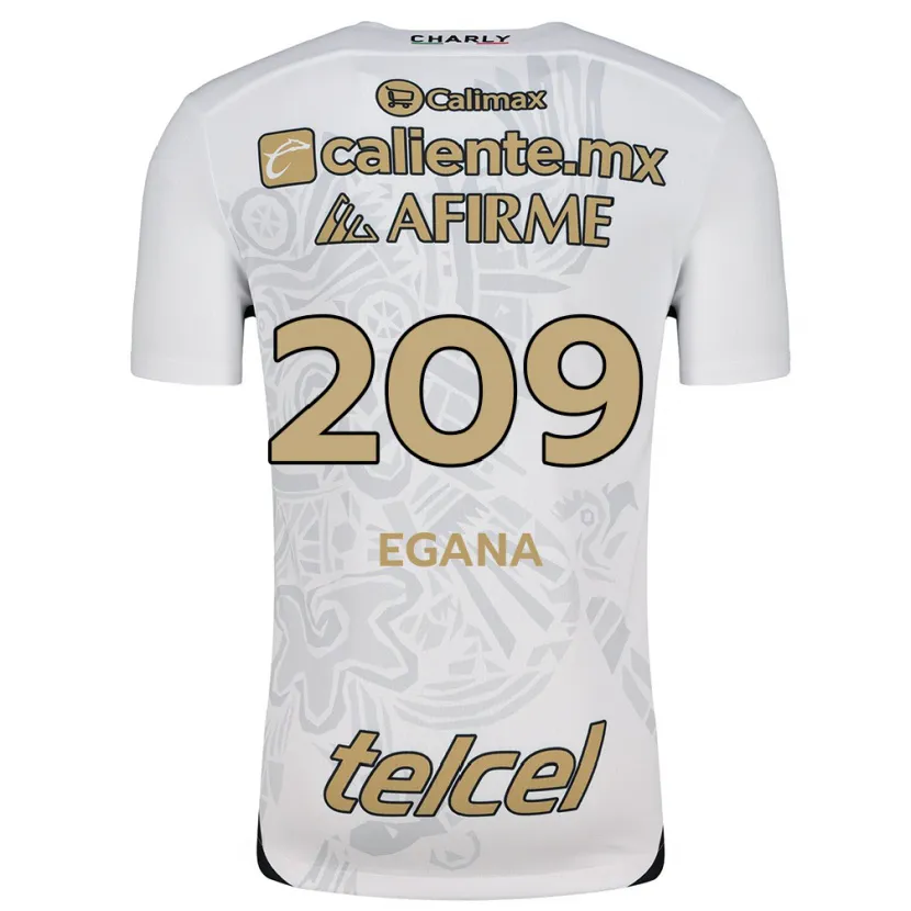 Danxen Niño Camiseta Arath Egaña #209 Blanco Negro 2ª Equipación 2024/25 La Camisa