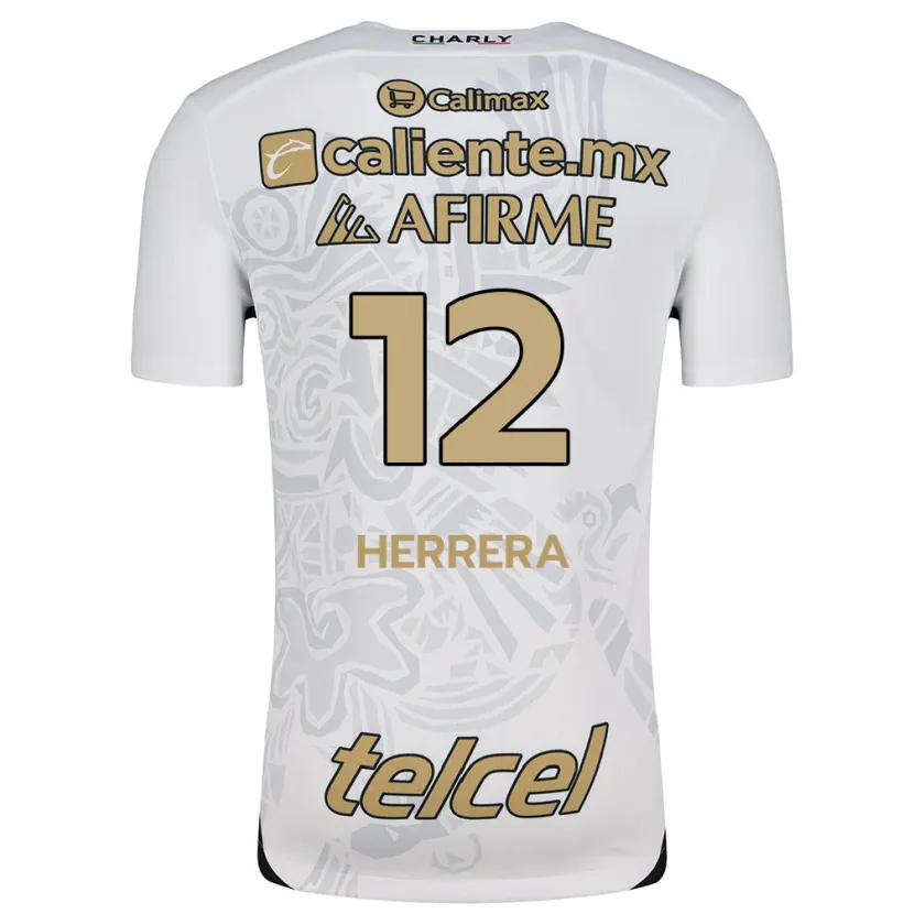 Danxen Niño Camiseta Melissa Herrera #12 Blanco Negro 2ª Equipación 2024/25 La Camisa