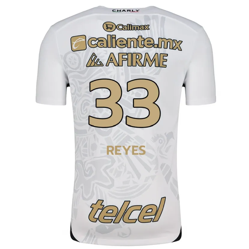 Danxen Niño Camiseta Jazmín Reyes #33 Blanco Negro 2ª Equipación 2024/25 La Camisa