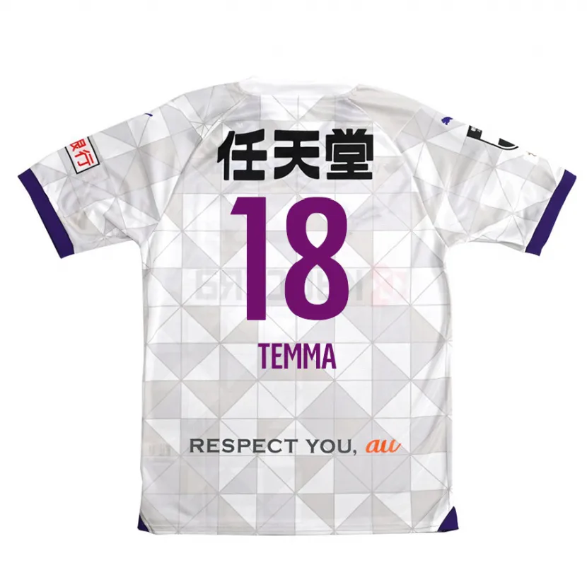 Danxen Niño Camiseta Temma Matsuda #18 Blanco Morado 2ª Equipación 2024/25 La Camisa